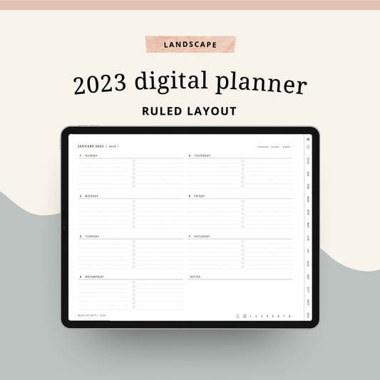 2023 Digital Planner - Landscape - Ruled