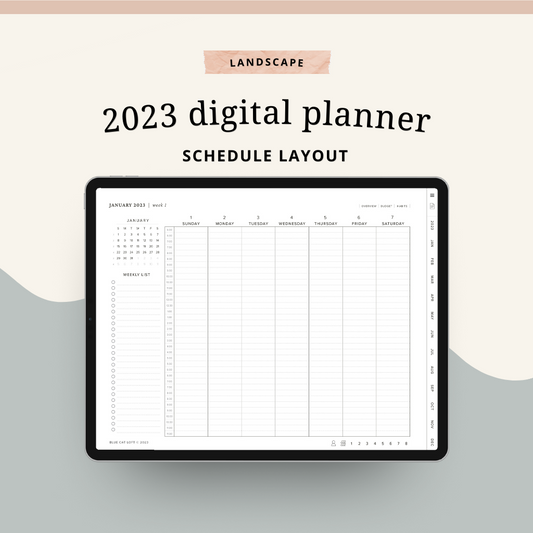 2023 Digital Planner - Landscape - Schedule