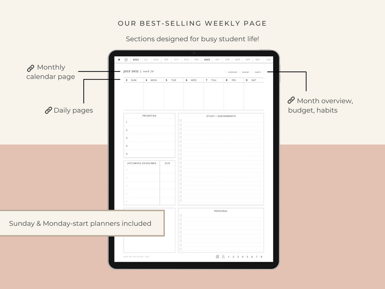 2022-2023 Digital Student Planner - Portrait