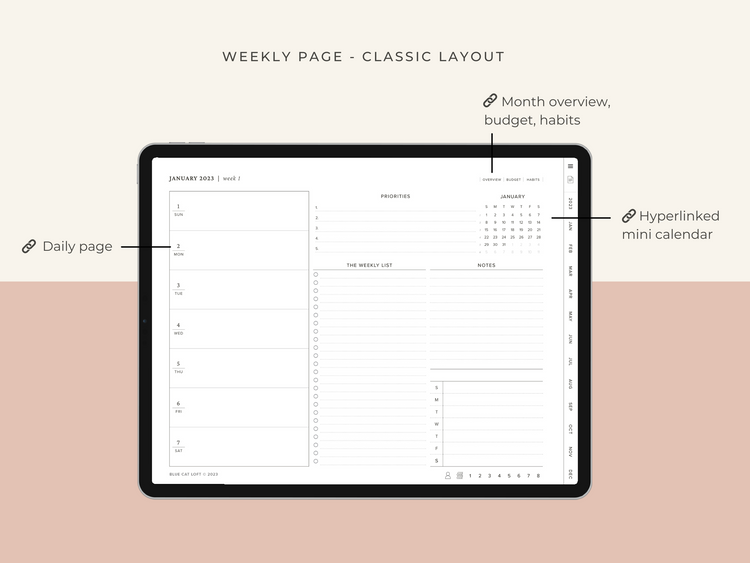 2023 Digital Planner - Landscape - Classic