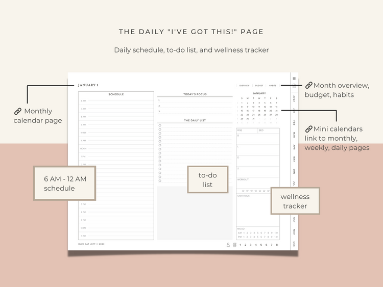 2023 Digital Planner - Landscape - Ruled