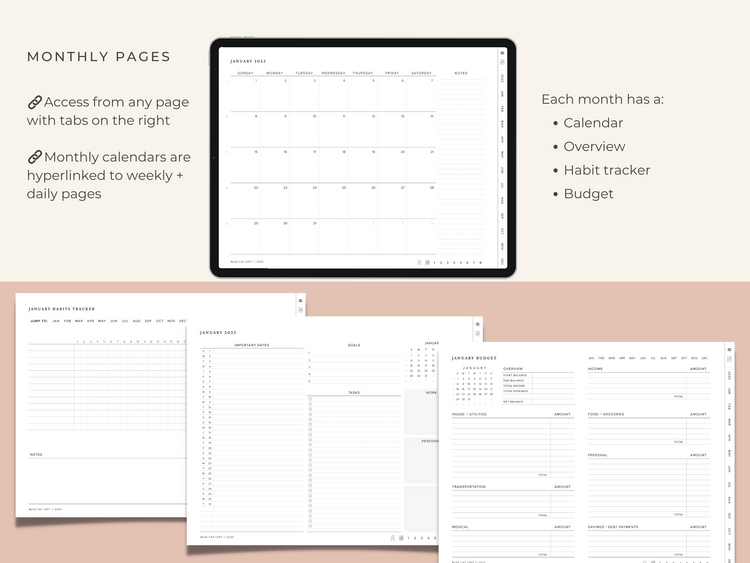 2023 Digital Planner - Landscape - Schedule