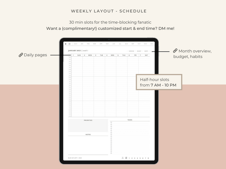 2023 Digital Planner - Portrait - Schedule