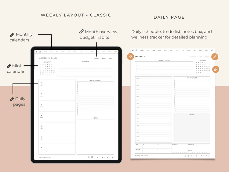 2023 Digital Planner - Portrait - Classic
