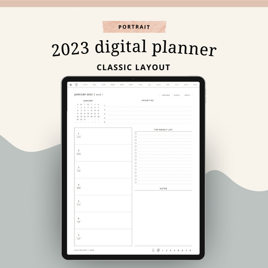 2023 Digital Planner - Portrait - Classic